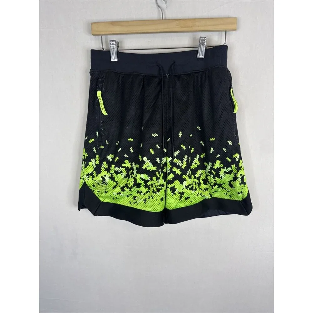 Under Armour Curry Sour Patch Kids Shorts Mens M Black Neon Mesh Athletic‎